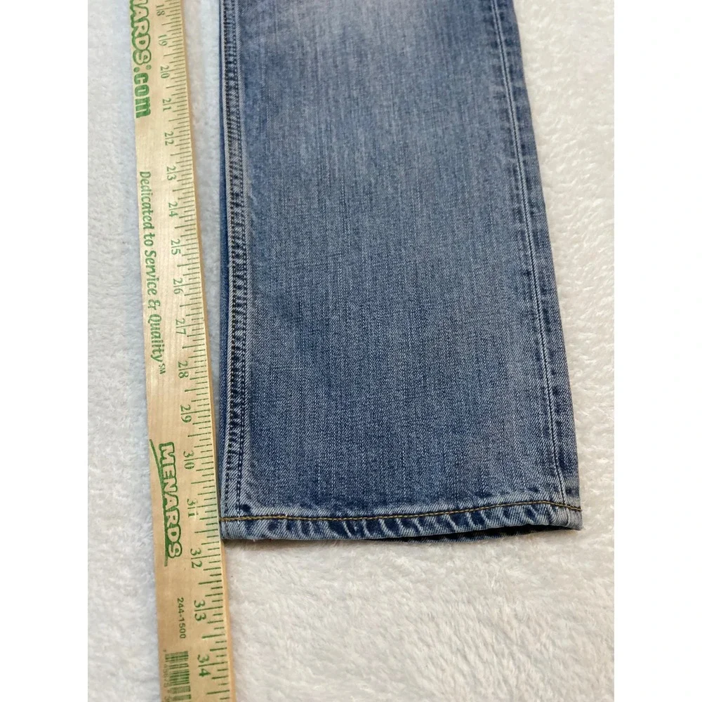 Banana Republic Straight Fit Indigo Blue Jeans Mens 30x32 Whisker Distressed